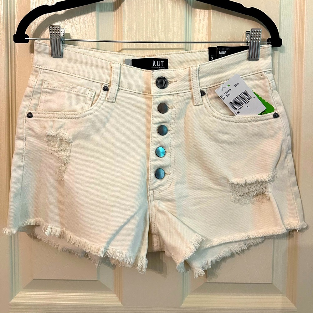 Kut From the Kloth Size 2 White High Rise Jane shorts. NWT #26